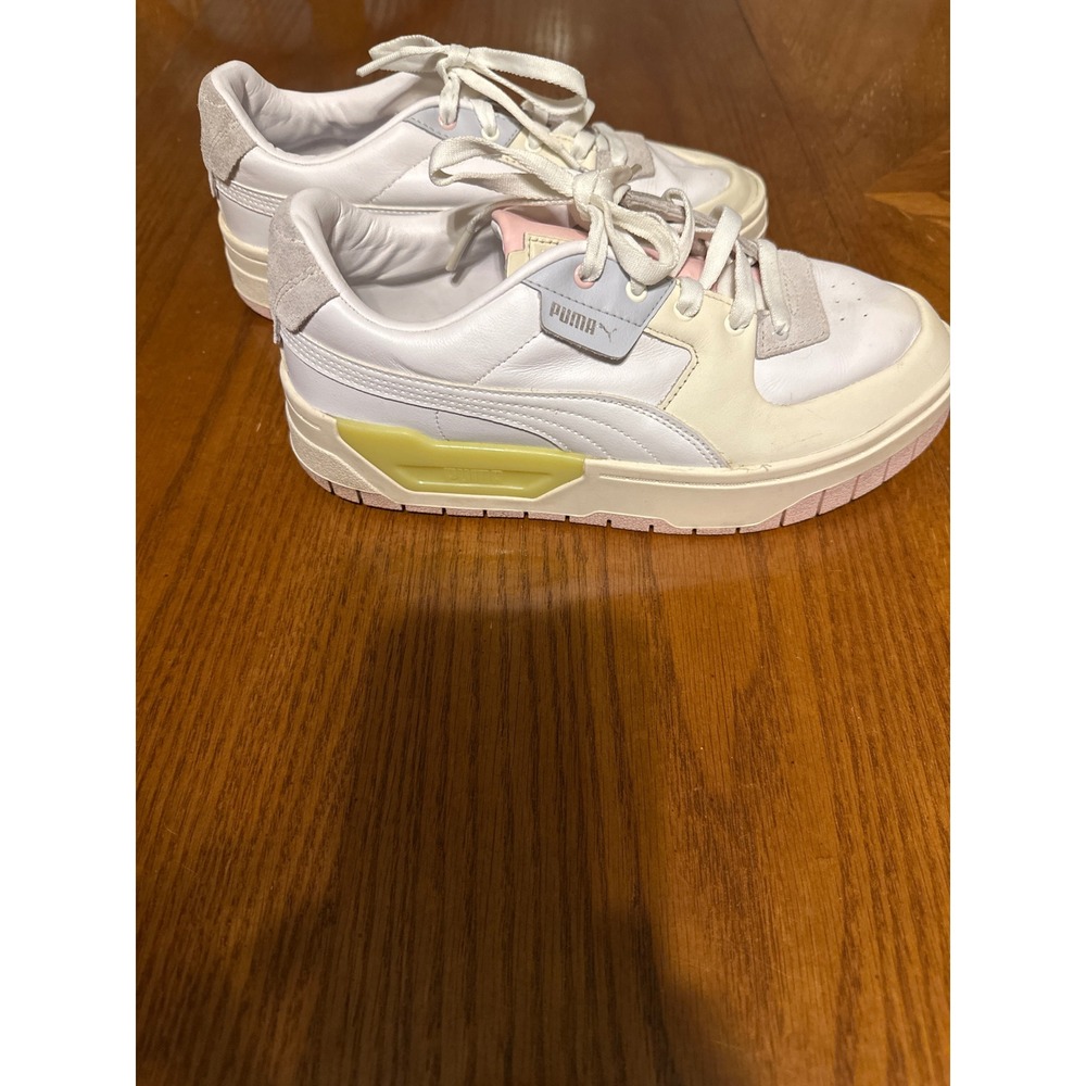 Puma Cali Dream Pastel White Pink Marshmallow Sneakers 383112-01 Womens 8.5